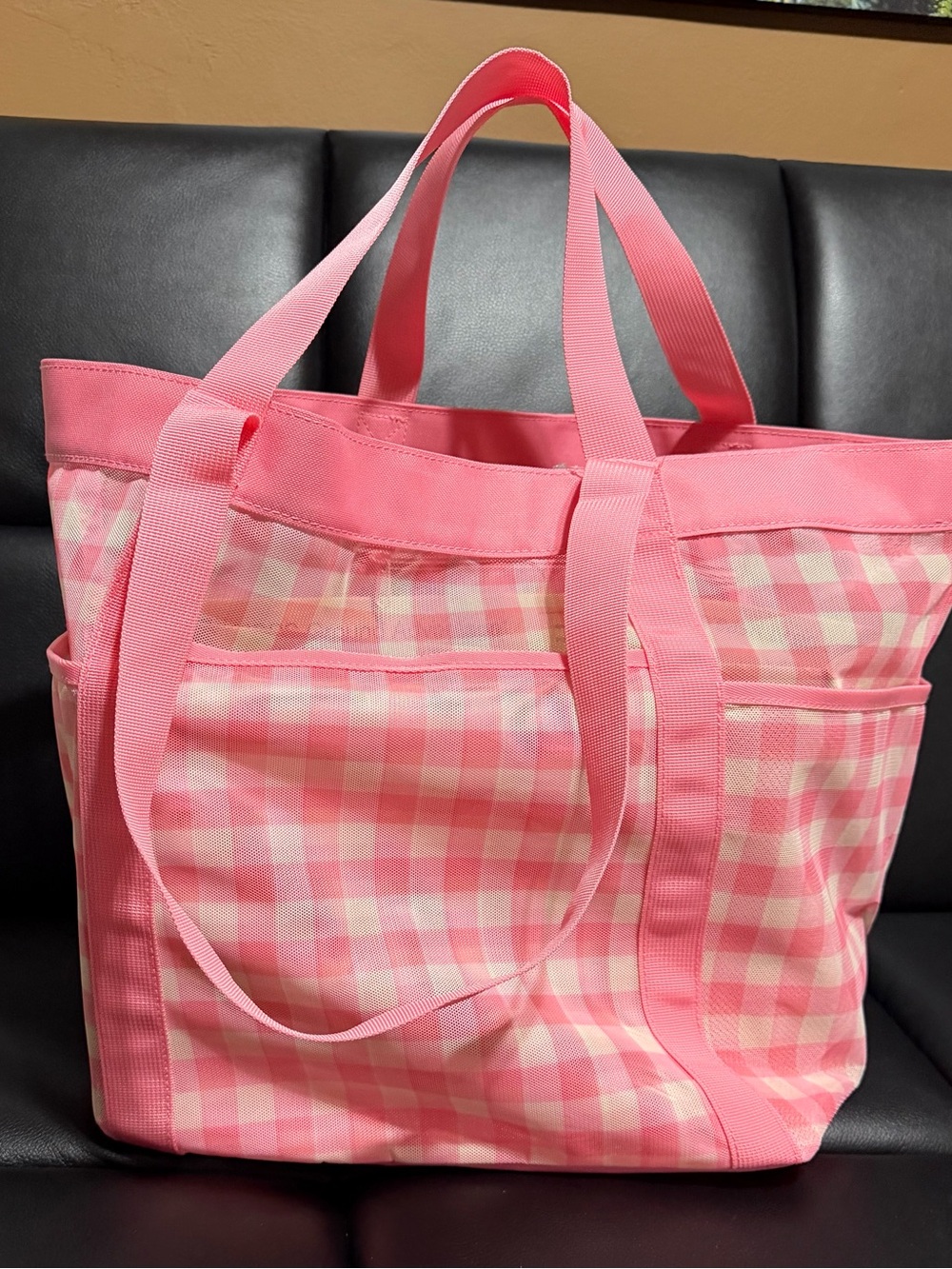 Pink Gingham Tote Bag - Stylish Everyday Carry